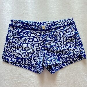 Lilly Pulitzer Adie Shorts Navy Blue & White “Indigo Home Slice” Size 4